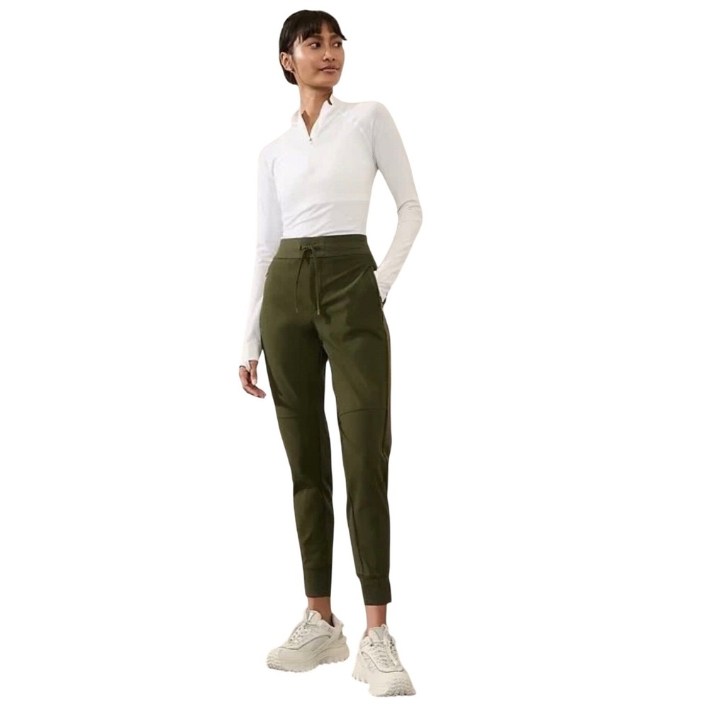 Athleta Headlands Hybrid Trek Jogger Olive‎ Green Hiking Pants 486183 Womens 6